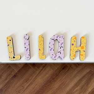 Personalized Wooden Name Wall Letters, Customized Name Sign for Nursery Decor, Kids Door Plaque, ToyBox Sign