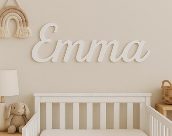 Name Plaque 8" to 35" inch Wooden Custom Text Sign Boho Wall Decor
