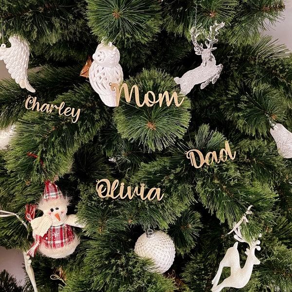 Wooden Name Ornaments for Tree - Etsy