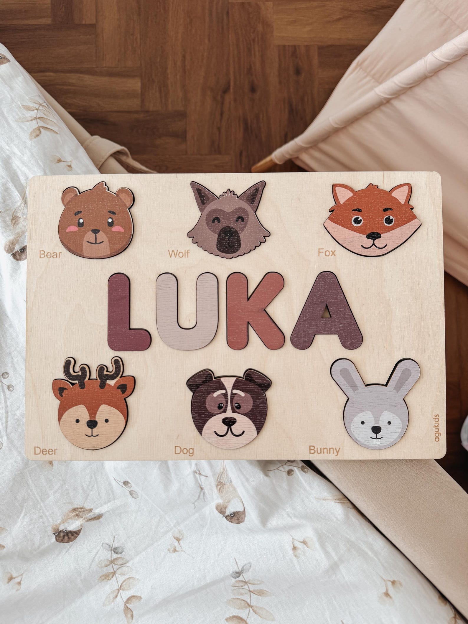 Personalized Name Puzzle for Kids, Custom Baby Gifts, Wooden Puzzles ...