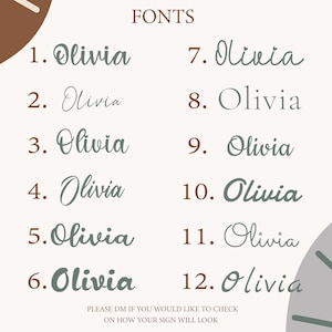 Custom Name Sign 8" to 35" inch Wooden Personalized Laser Cut Names Plaque for Nursery Baby Girl Wall Decor image 4