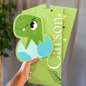 Personalisierte Wachstumstabelle - Dinosaurier Kinderzimmer Wanddekoration - 1. Geburtstag Geschenk für Kinder