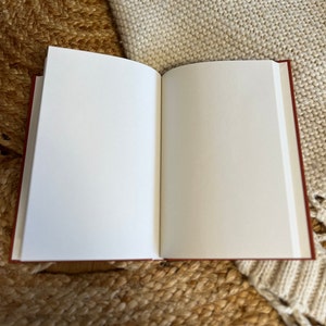 Notizbuch DIN A5 Blanko mit Hardcover für Journaling, Songwriting oder Organisation Skizzenbuch rostbraun in Lederoptik mit süßem Fuchs Bild 2
