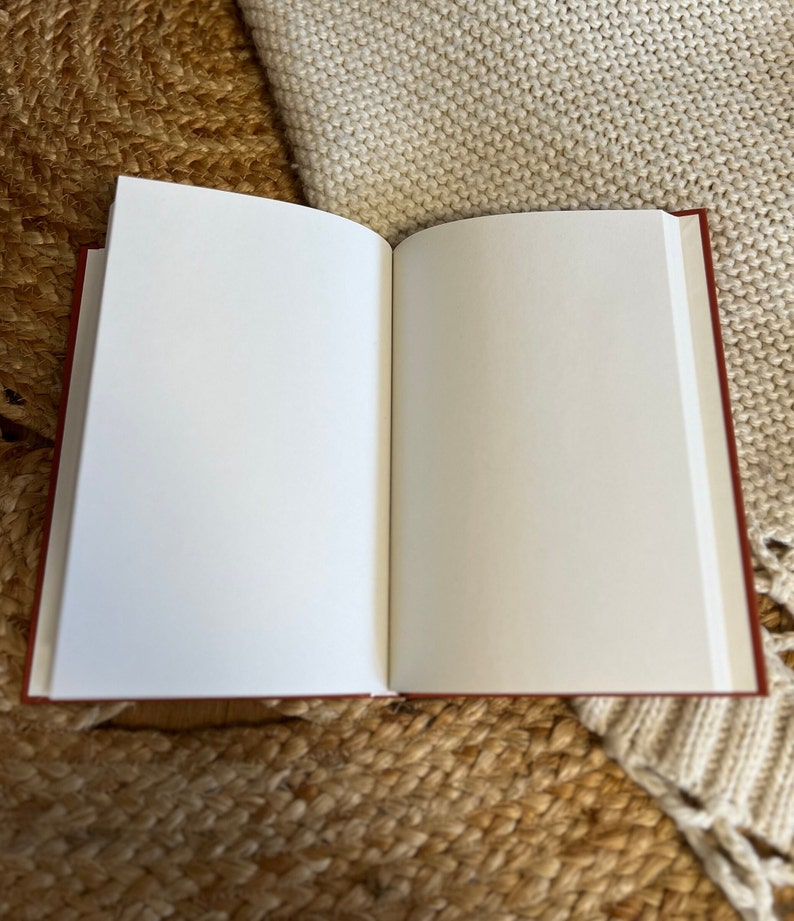 Notizbuch DIN A5 Blanko mit Hardcover für Journaling, Songwriting oder Organisation Skizzenbuch rostbraun in Lederoptik mit süßem Fuchs Bild 2