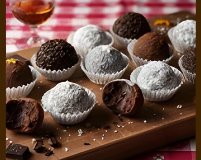 Boozy Rum balls or Hearts: Hints of caramel and spice. Homemade. USA Seller. Low Shipping. Romkugler. Rumkugeln.