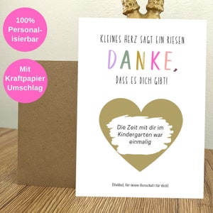 Abschiedsgeschenk Kindergarten -Personalisierbar - | Abschiedsgeschenk Erzieherin | Abschiedsgeschenk Kita