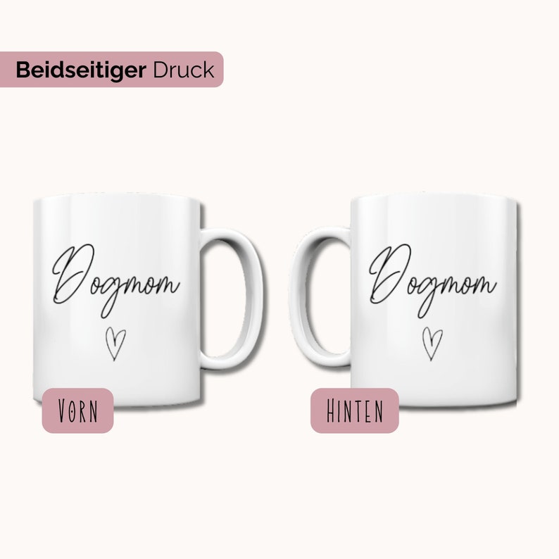 Taza para perros -Copa perro personalizada | Regalo para los amantes de los perros | Taza de perro | persona perro | Regalo de pérdida de perro | Mamá perro y papá perro Gleicher Aufdruck