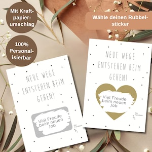 Abschiedsgeschenk Kollegin & Kollege | Rubbelkarte | Gute Kollegen | PERSONALISIERT | Karte mit Spruch | Jobwechsel Geschenk | Neuer Job