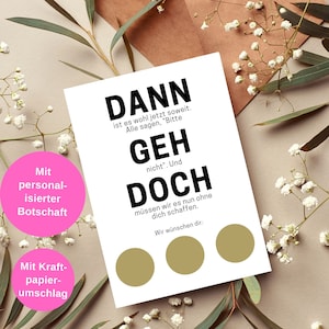 Abschiedsgeschenk Kollegin | Karte Geburtstag | Rubbelkarte | Gute Kollegen | PERSONALISIERT | Karte mit Spruch