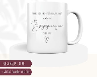 Tazza regalo per collega regalo d'addio | Coppa addio collega | Tazza con scritta personalizzabile + stampa su entrambi i lati