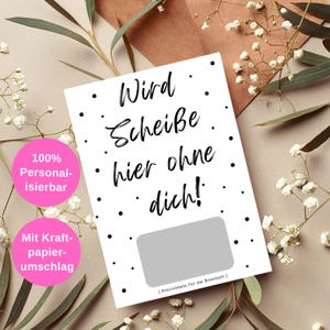 Rubbelkarte | Abschiedsgeschenk Kollegin | Karte Geburtstag | Rubbelkarte | Gute Kollegen | PERSONALISIERT | Karte mit Spruch