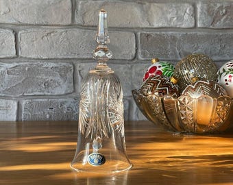 Vintage Böhmen Kristall Glocke: Handgefertigte Bleikristall Weihnachtsverzierung