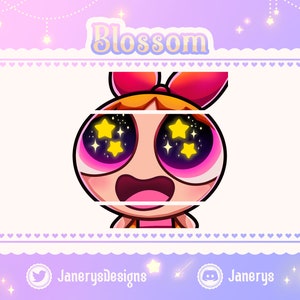 Animated! 2 Blossom Powerpuff Girls Emotes for Twitch/Youtube - Belle Super Nanas Cartoon Network
