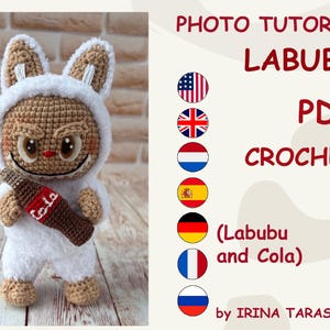 Labubu bunny amigurumi crochet pattern, Cute creepy monster rabbit toy, Ugly sweetie LABUBU, pdf by irina tarasova.
