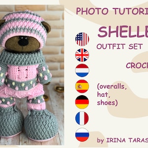 Set all'uncinetto Shelley. Modello di outfit all'uncinetto di Irina Tarasova. pdf coniglietto primaverile carino amigurumi