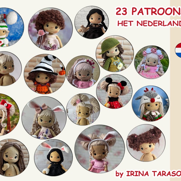 groothandel promotie 23 patronen (allemaal voor poppen 11,4 inch) in het Nederlands door Irina Tarasova pdf brei en haak Pop amigurumi