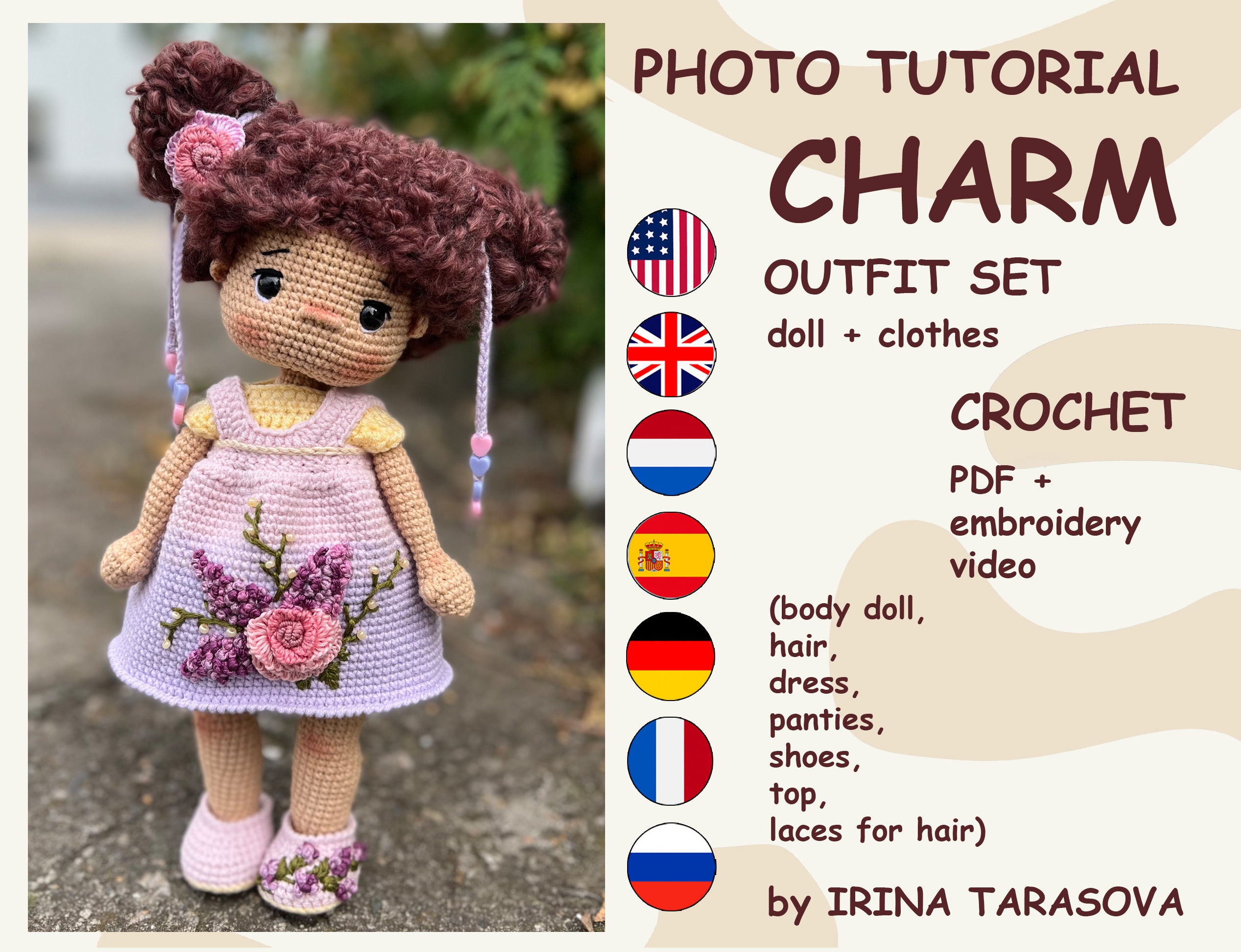 ANNIE Crochet Doll Pattern, Amigurumi Doll Pattern, PDF English Tutorial 