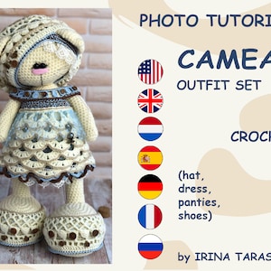 Conjunto de crochet Camea (solo ropa). patrón de Irina Tarasova. pdf crochet conejita amigurumi
