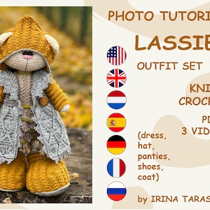 Completo Lassie SET modello maglia e uncinetto di Irina Tarasova. pdf coniglio ragazza invernale amigurumi.