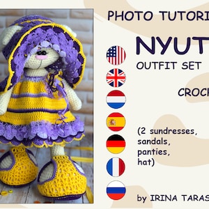 Traje de ganchillo Nyuta (solo ropa). Patrón de verano de Irina Tarasova. pdf ganchillo conejita amigurumi