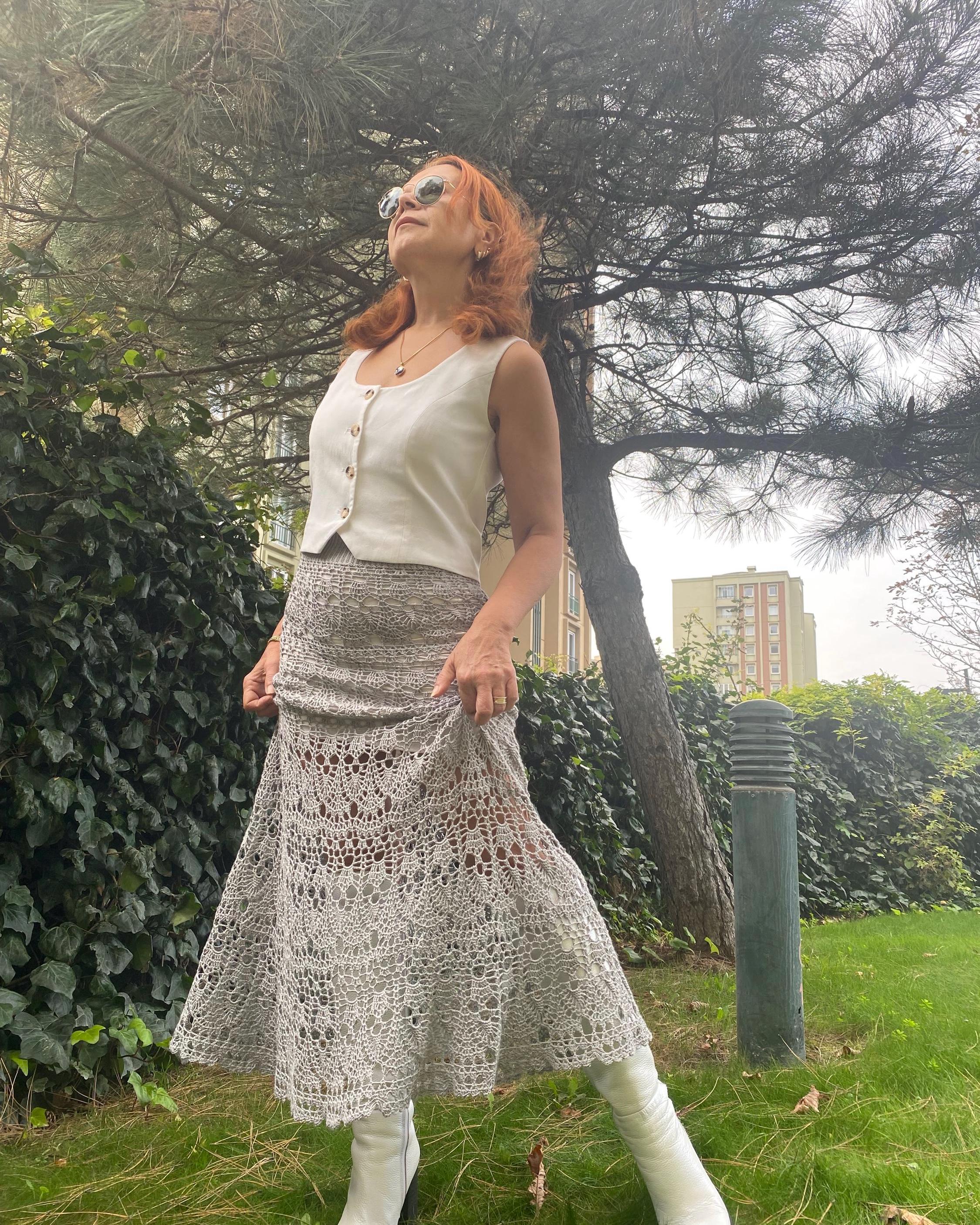 Crochet Lace Mermaid Long Skirt: Victorian Maxi Elegan Skirt - Etsy
