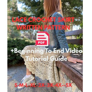 Gehaakt kanten rokpatroon (PDF) met videotutorial, ook verkrijgbaar in grote maten.