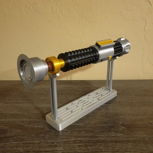Kenobi Revenge Of The Sith 3D Printed Lightsaber Fully Assembled + Free Stand