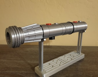 Darth Maul Single Hilt 3D Printed Lightsaber Fully Assembled + Free Stand