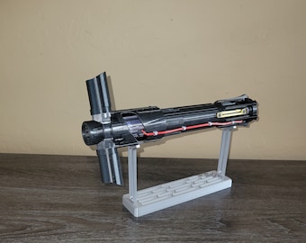 Kylo Ren 3D Printed Lightsaber Fully Assembled + Free Stand