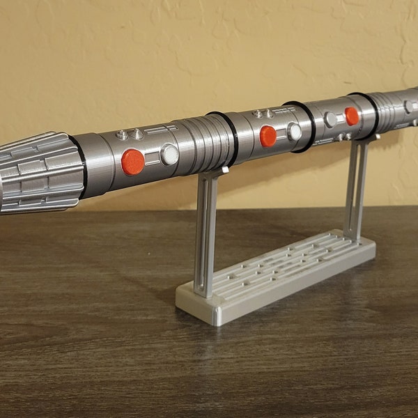 Darth Maul The Phantom Menace 3D Printed Lightsaber Fully Assembled + Free Stand