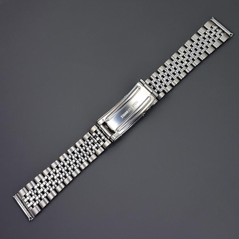 Rare 18mm 19mm 20mm Silver 316L Stainless Steel 70's Old