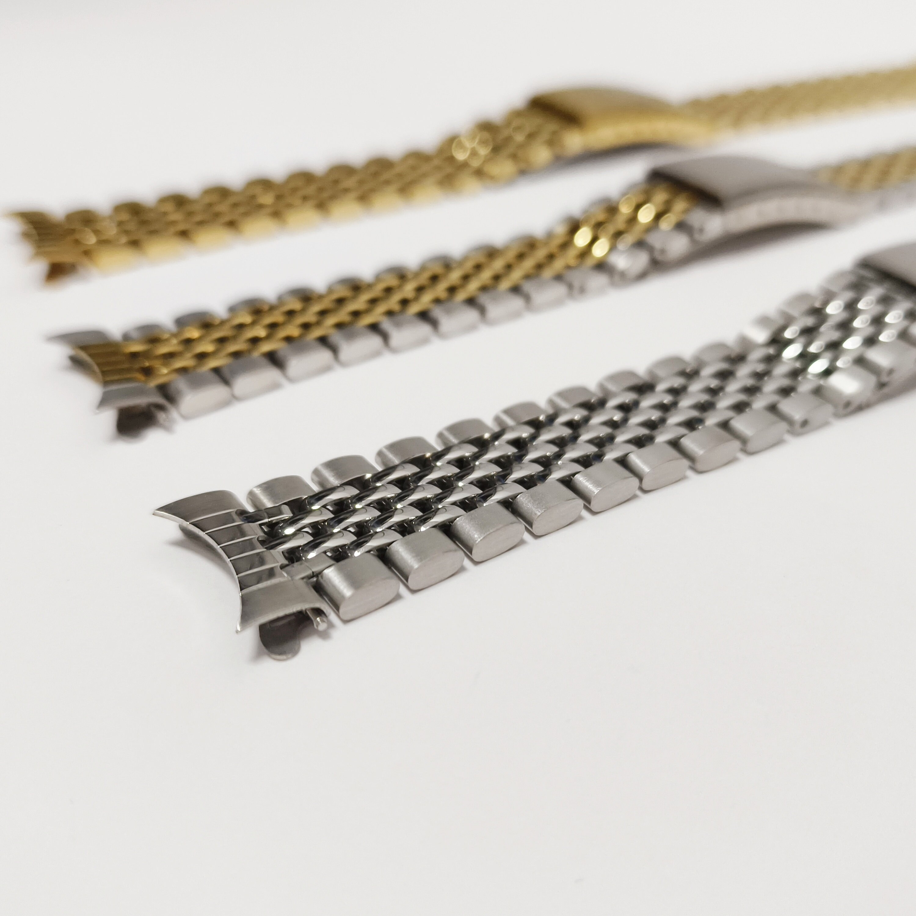 18mm 316L Stainles Steel Vintage Rare Bead of Rice Watch Band for 1970 ...