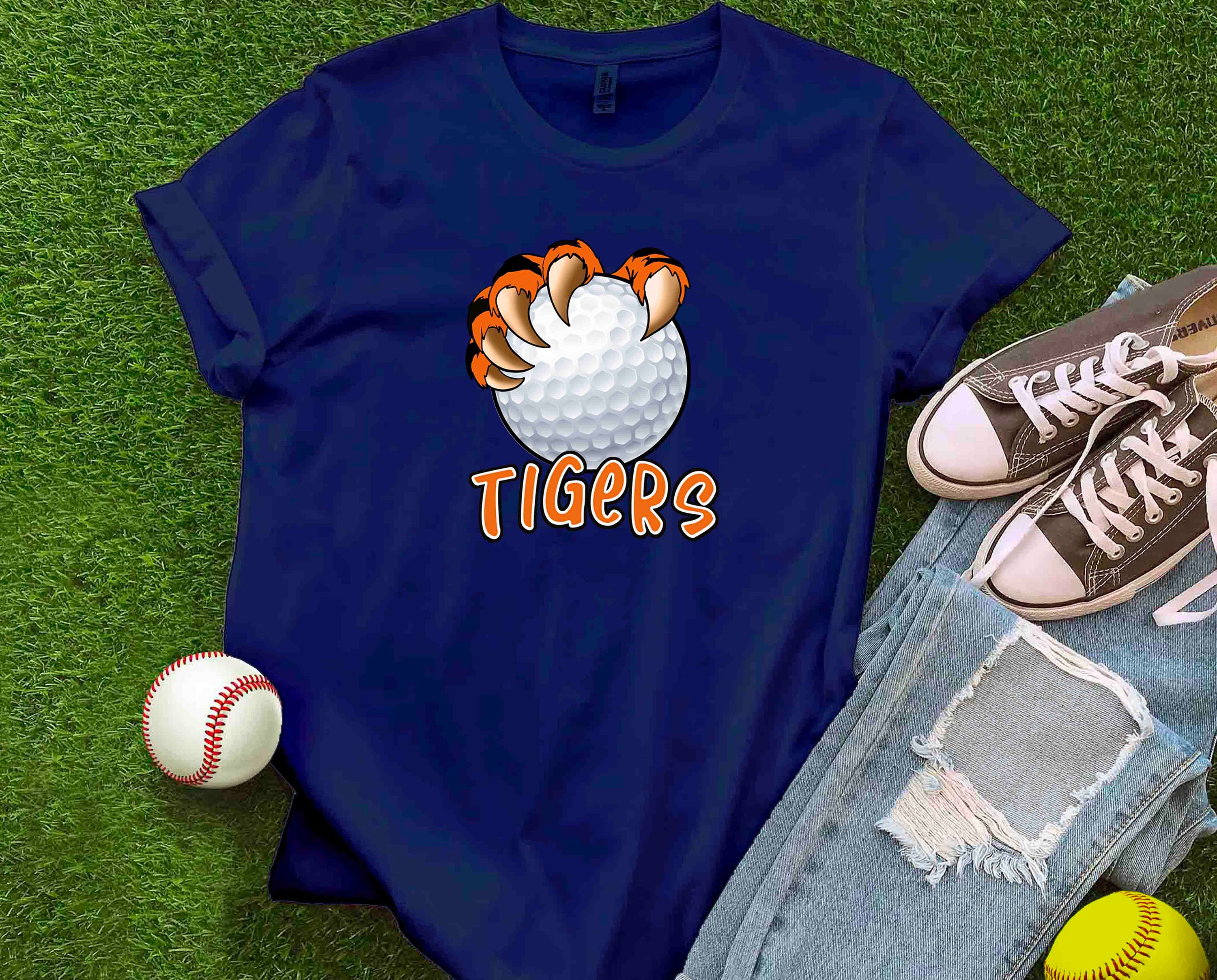 Tigers Golf Athletic Teams PNG Jpeg Go Tigers Golf Baseball Etsy