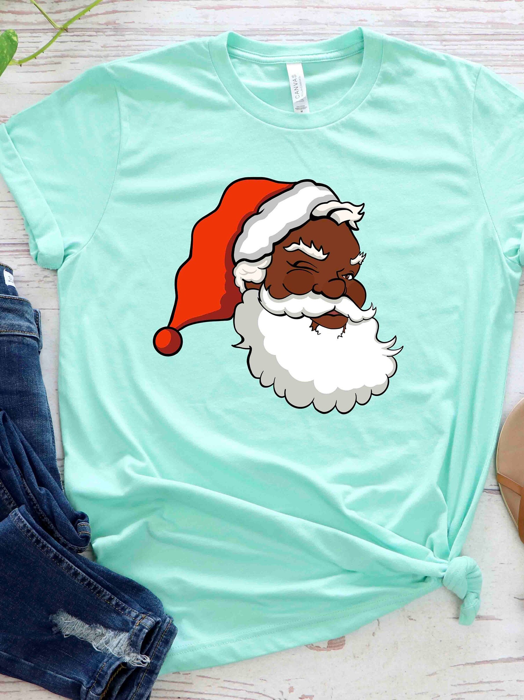 Black Santa Claus PNG SVG EPS Santa Svg Claus Svg Merry - Etsy