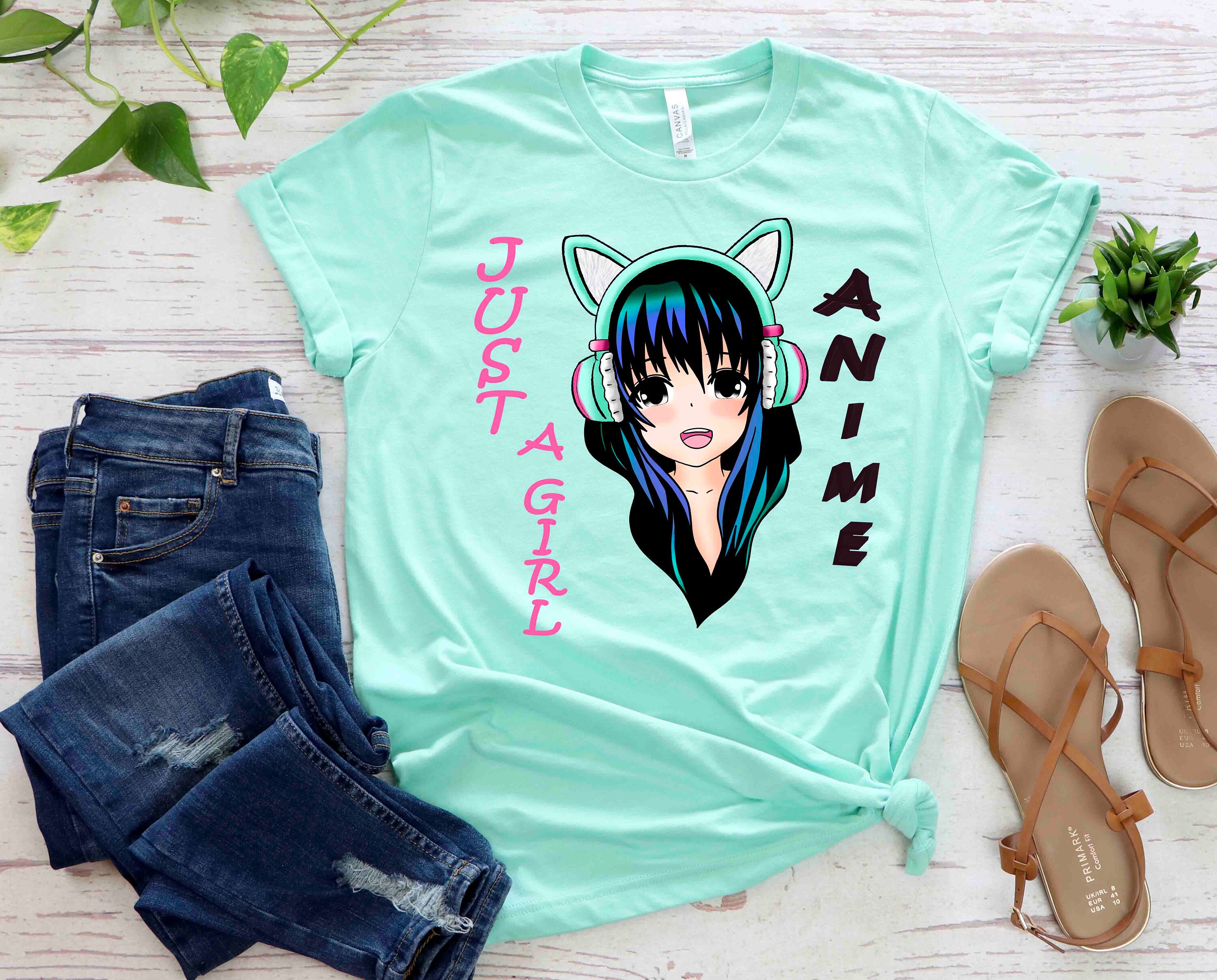 Just a Girl Anime PNG Jpg Not Svg Girl Anime Png Kawaii Anime Etsy