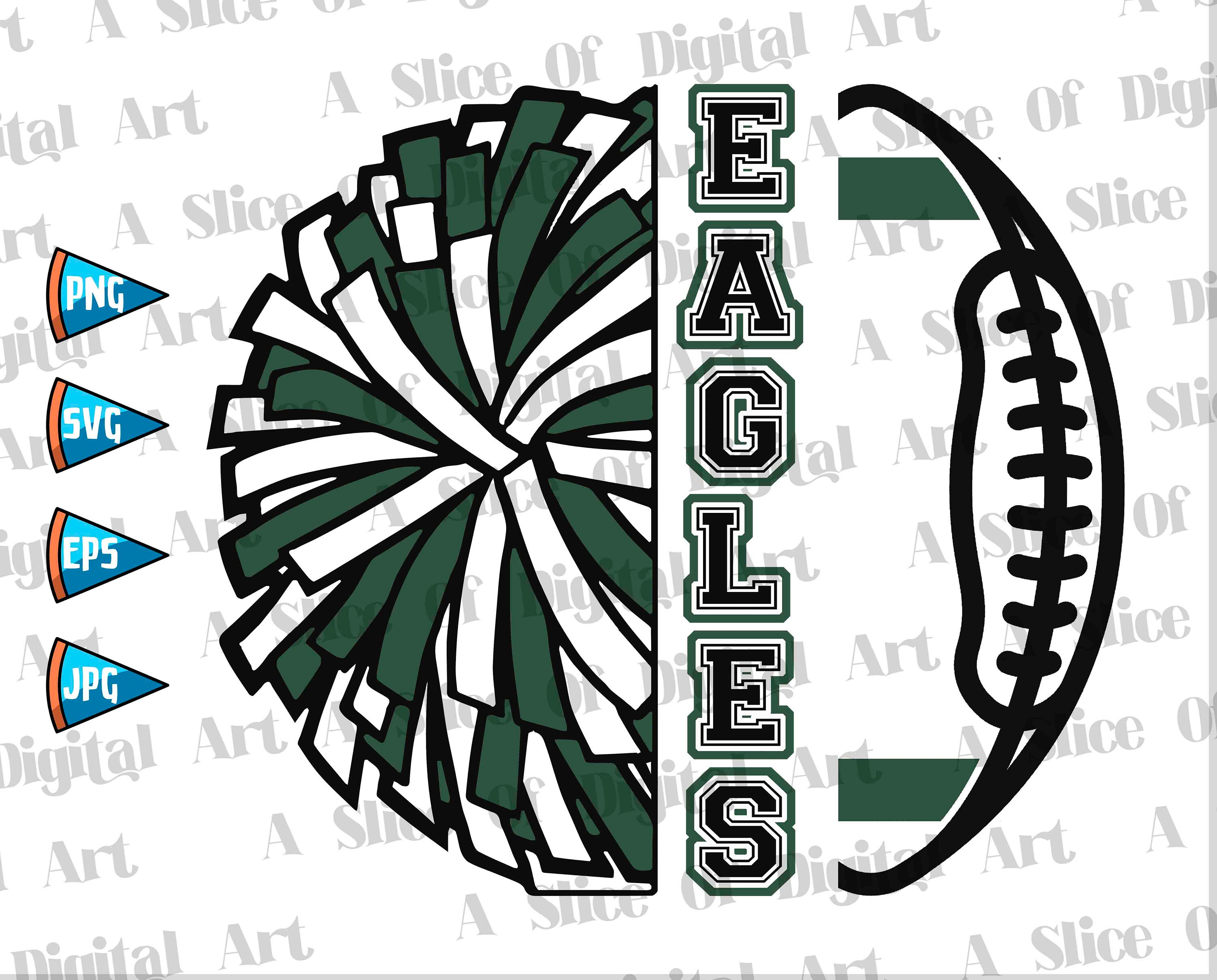 Cheer Eagles Football Pom Pom Teams SVG PNG EPS Go Eagles Etsy