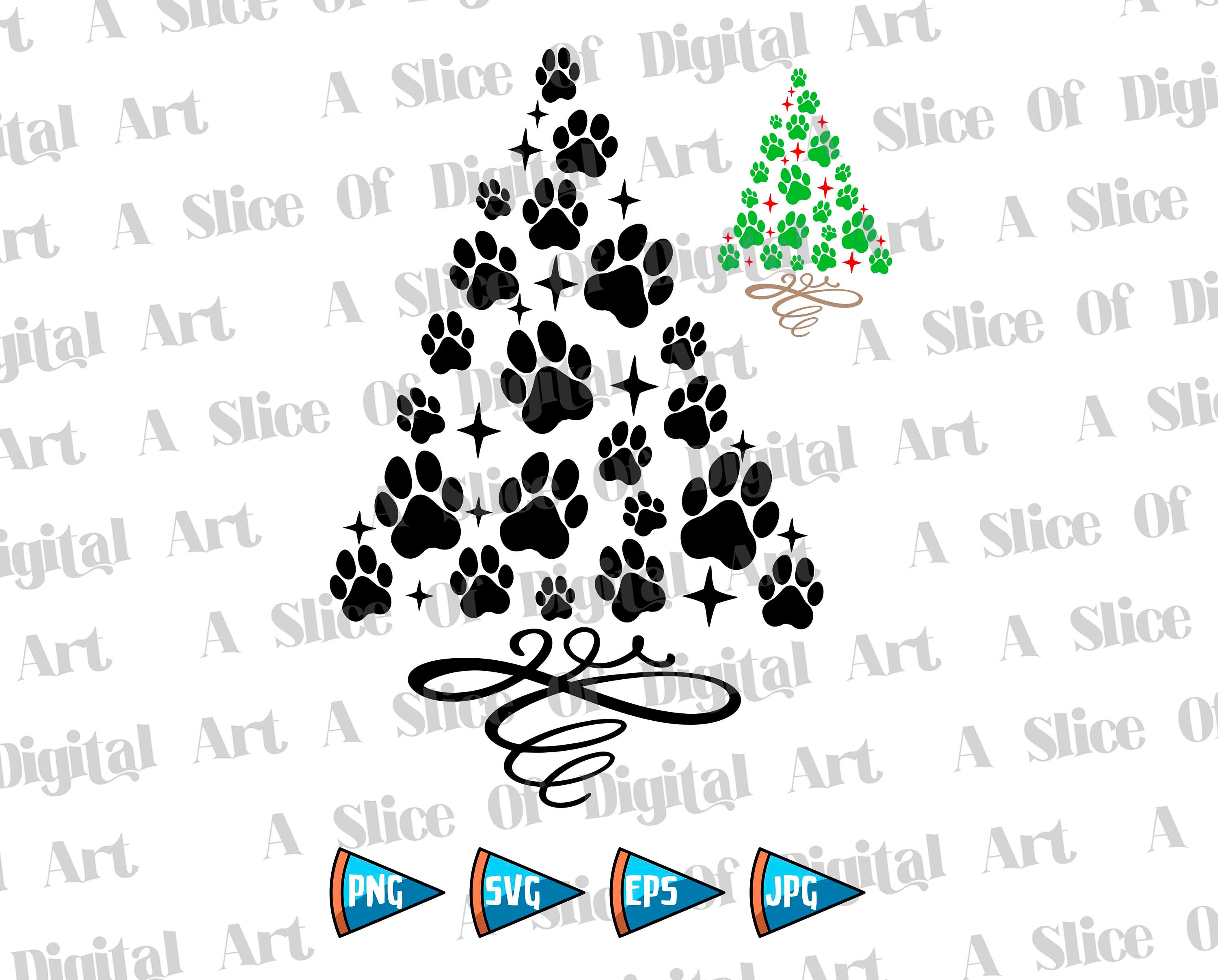 Paw Tree SVG PNG EPS Be Real Svg Christmas Svg Christmas Etsy