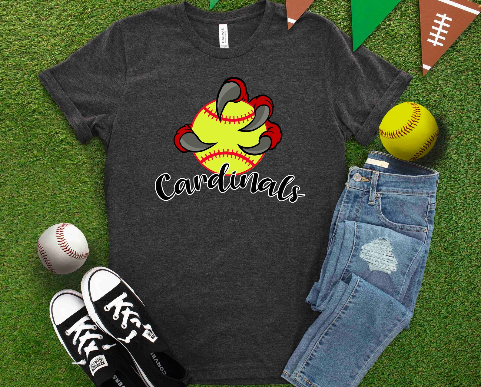 Cardinals Claw Softball Athletic Teams SVG PNG JPG Go Etsy