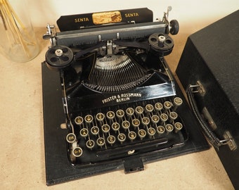 FUNKTIONIERENDE Senta-Schreibmaschine (1920), seltene deutsche tragbare Schreibmaschine, antike Original-Schreibmaschine, Vintage-Maschine, eine Ecrire-Schreibmaschine