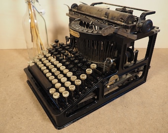 Rare DUPLEX JEWETT No.1 typewriter (1892) antique Germania type writer double keyboard original writing machine collectible schreibmaschine