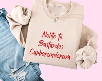 Nolite te Bastardes Carborunderum . Sensory friendly soft feel label free tshirt.
