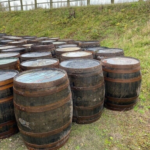Watertight Oak Half Barrel GENUINE whiskey barrel NO Drainage Hole