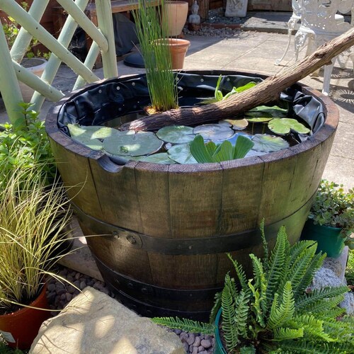 Watertight Oak Half Barrel GENUINE whiskey barrel NO Drainage Hole