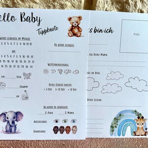 Cartoline con suggerimenti per baby shower per ragazzo o ragazza / baby shower - Ragazzo o ragazza