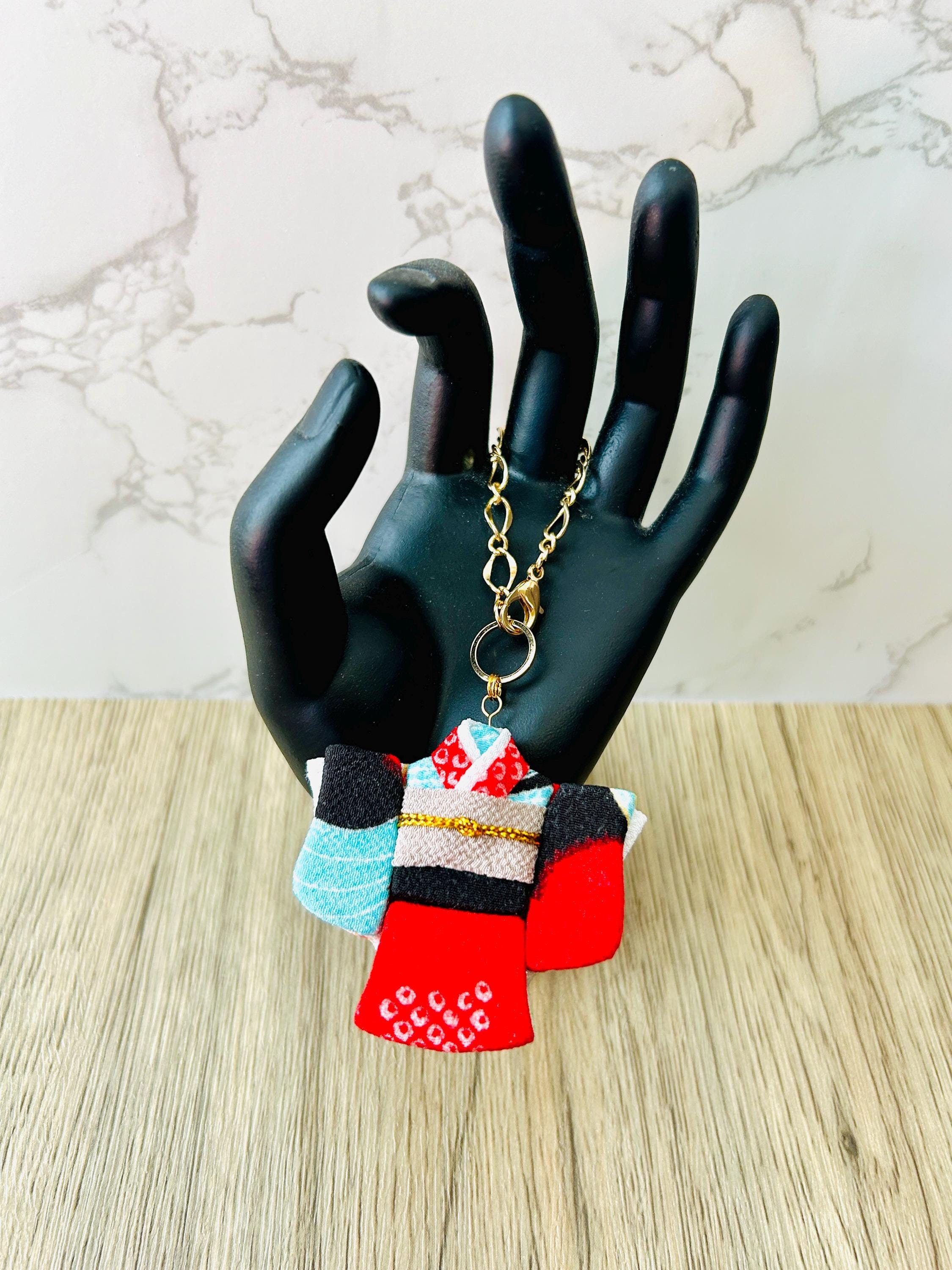 Mini Kimono Bag Charm/handmade Keychain/chirimen Bag Charm