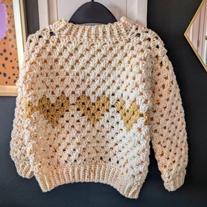 Love Hearts Jumper - Crochet Pattern (formally known as My Number One Jumper)