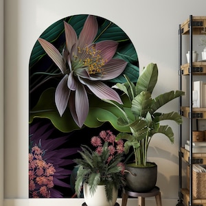 Bogen Aufkleber Wandbild, Schälen und Stick 3D Blumen Bogen Tapeten Aufkleber, DIY abnehmbar und neu positionierbar Wandtattoo