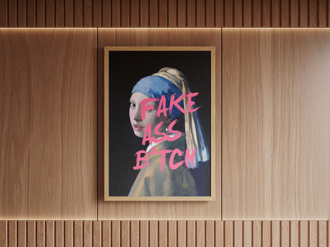 Funny Art Print: Girl With a Pearl Earring Parody Poster - Etsy