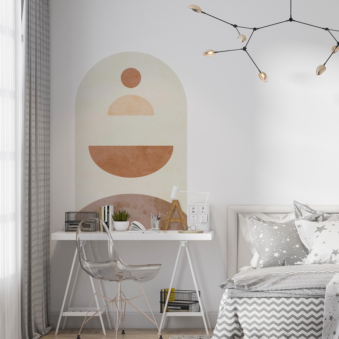 Scandinavian Arch Wallpaper Decal: Peel and Stick Wall Art - Etsy