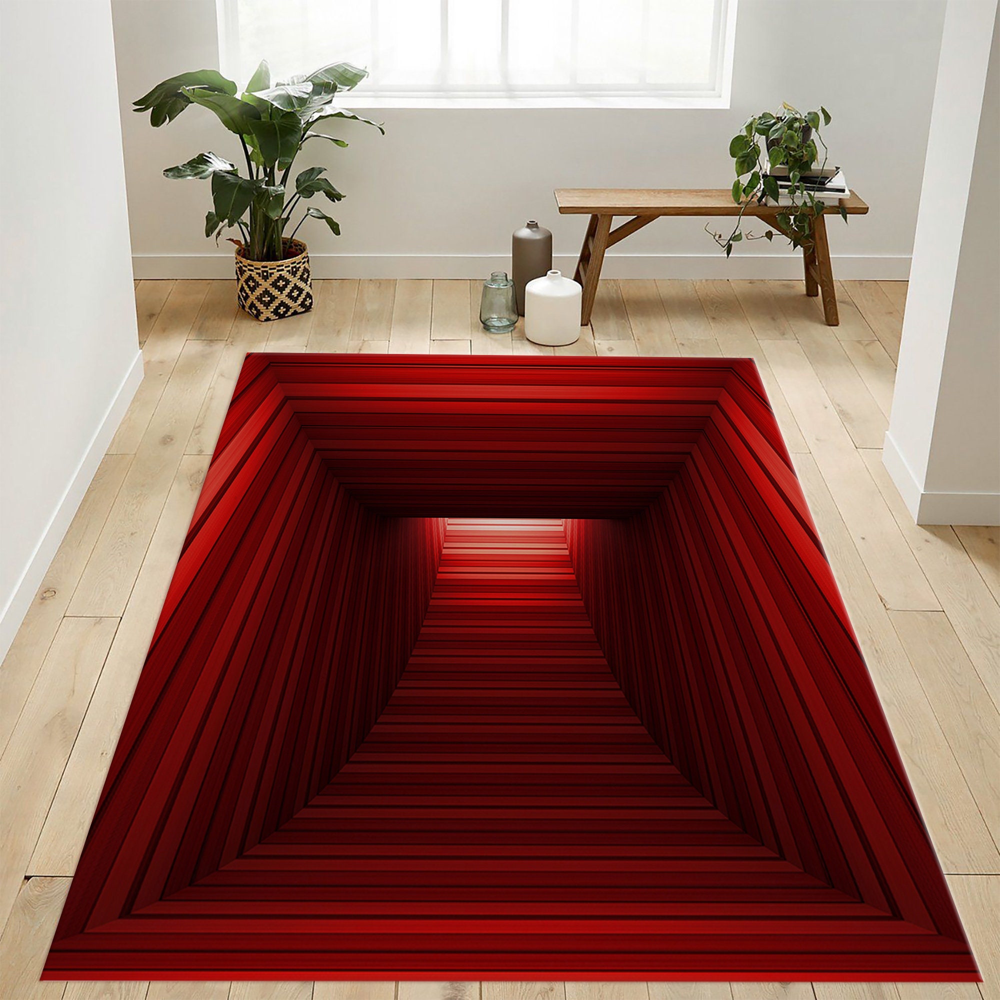 3d Vortex Rug 3d Illusion Rug Rectangular Illusion Rug Etsy